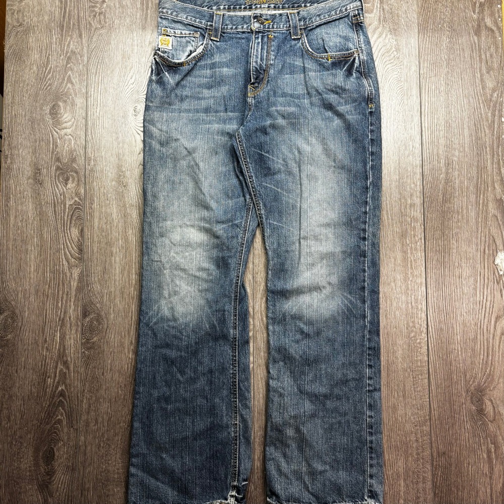 Cinch Carter Mens 35x34 Relaxed BootCut Western Jeans Blue Medium Wash Western